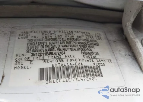 2009 Nissan Versa 1.6 z USA, uszkodzony, nr VIN 3N1CC11E49L472404